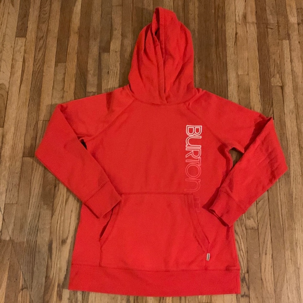 BURTON ORANGE HOODIE size XS